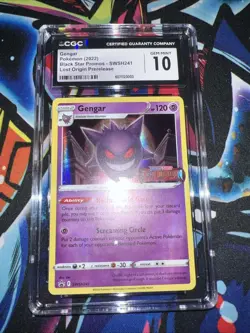CGC 10 Gengar SWSH241 Lost Origin Prerelease Black Star Promo Pokemon - Image 1