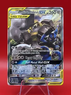 Lucario & Melmetal GX SM192 Sun and Moon Tag Team Pokemon Black Star Promo - Image 1