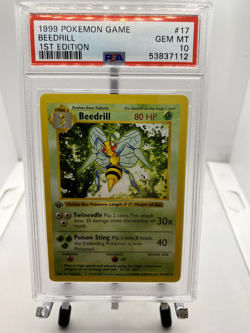 1999 Pokemon Game Beedrill 1st Edition PSA 10! - Image 1
