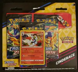 Pokemon TCG- 2023 Set of 3 CROWN ZENITH 3 Pack Blister Pin Collection Sealed New - Image 2