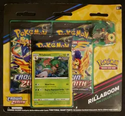 Pokemon TCG- 2023 Set of 3 CROWN ZENITH 3 Pack Blister Pin Collection Sealed New - Image 3