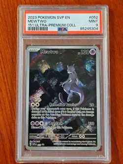 2023 Pokemon 151 SVP EN PSA 9 Mewtwo EX #052 Ultra Premium UPC Black Star Promo - Image 1