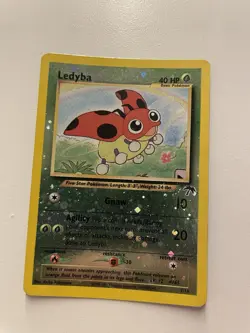 Pokemon 2001 Ledyba Reverse Holo Southern Islands Collection 7/18 - Image 1