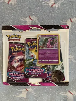 2021 Pokemon TCG Sword & Shield Fusion Strike 3-Pack Blister Espeon SEALED - Image 1