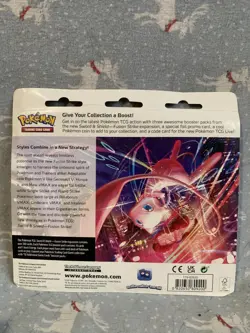 2021 Pokemon TCG Sword & Shield Fusion Strike 3-Pack Blister Espeon SEALED - Image 2