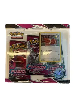 Pokemon Sealed Fusion Strike Eevee 3 Pack Blister - Image 1