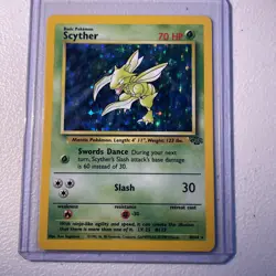 Pokemon TCG Scyther Jungle 10/64 Holo Unlimited Holo Rare - LP - Image 1