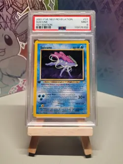 2001 POKEMON NEO REVELATION 1ST ED #27 SUICUNE PSA 9 - Image 1
