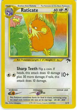Pokemon Raticate Southern Island 6/18 Promo Near Mint - Image 1