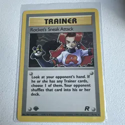 Rocket’s Sneak Attack 1st edition Team Rocket 72/82 WOTC vintage Pokemon - Image 1