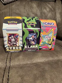 Pokemon Cyrus , Klara and iono Premium Tournament Collection sealed lot - Image 1