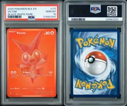 Pokemon 2025 Victini 171/086 Black White Rare Black Bolt GEM MINT PSA 10 - Image 3