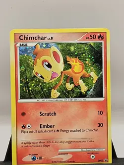 Pokemon TCG Chimchar DP02 Holo Diamond & Pearl Series Promo 2007 Ex+ Condition - Image 1