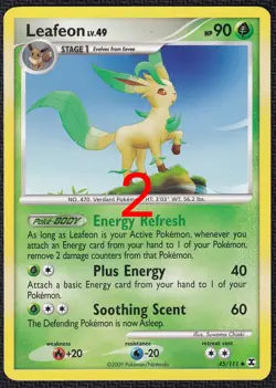 Pokemon Leafeon 45/111 Non-Holo Rare Platinum Rising Rivals - Image 3