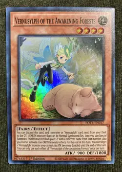 Vernusylph of the Awakening Forests POTE-EN017 Super Rare 1st N/ Mint YUGIOH - Image 1
