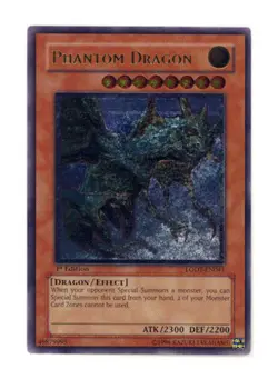 Damaged, English Yu Gi Oh Phantom Dragon - LODT-EN041 - Ultimate Rare - 1st Edit - Image 1