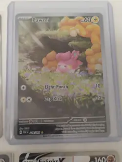 Pokemon Paldean Fates/Pawmi,Wugtrio Illustration Rare/Promo Holo Cards - Image 5