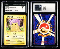CGC VG/EX 4 Nintendo 1996 Pokemon PTCG JPN . card- Pikachu - Image 1