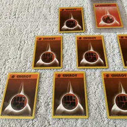 Lot of (12) Graded Pokemon Cards 1999 Fire Energy Mint 9 Raw Energy’s Super RR - Image 5