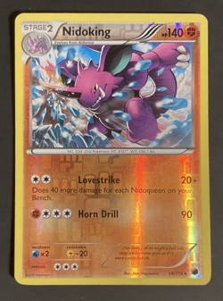 Pokemon Nidoking TCG Reverse Holo Rare Plasma Freeze 58/116 LP 2013 Card Vintage - Image 1