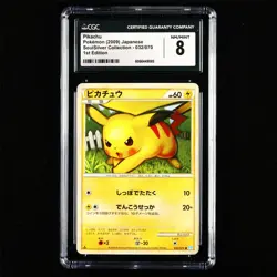 CGC NM/MINT 8 Nintendo 2009 Pokemon PTCG JPN . card- Pikachu - Image 1