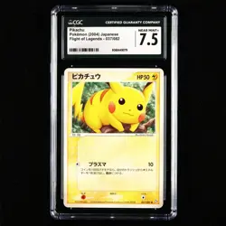 CGC NEAR MINT+ 7.5 Nintendo 2004 Pokemon PTCG JPN . card- Pikachu - Image 1