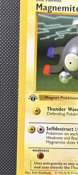 1st Edition Shadowless Magnemite 53/102 Pokemon Base Set Card | LP 🔥🔥🔥 - Image 2