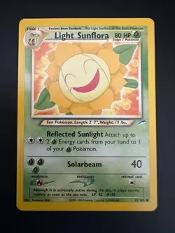 Light Sunflora 72/105 Neo Destiny - Common Pokemon Card - LP - Image 1