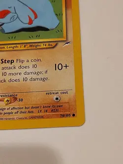 PHANPY NEO DESTINY SET POKEMON CARD 76/105 LP - Image 4