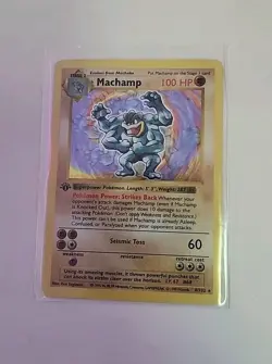 Machamp 8/102 1st Edition Cosmos Holo Exclusive Base Set Pokemon Card - Image 1