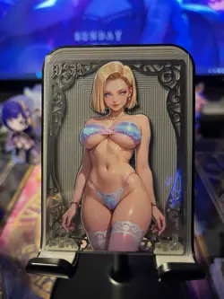 Goddess Story Metal Card Serialized Anime Waifu Random Serial # - Image 1