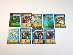 Vintage 1999 Digimon Card Lot of 9 Cards with Holos - Image 1