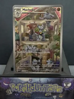 Pokemon Card Machoke 177/165 Scarlet & Violet 151 Illustration Rare Near Mint - Image 1