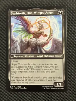 MTG Sephiroth, Fabled SOLDIER Sephiroth, One-Winged Angel NM Final Fantasy - Image 2
