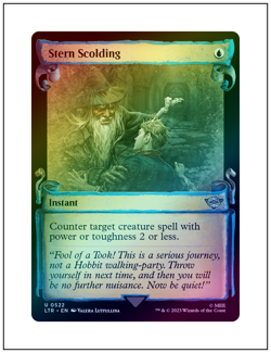 1x Stern Scolding, Foil Showcase Scrolls Art, LOTR, Magic MTG NM - Image 1