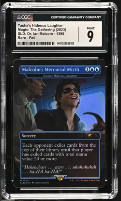 TASHA'S HIDEOUS LAUGHTER Secret Lair Malcolm's Mercurial Mirth Foil CGC 9 MTG - Image 1