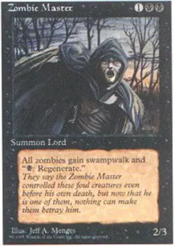 MTG Zombie Master, Moderate Play, English Fourth Edition - Image 1