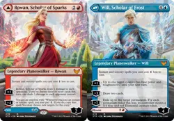 1x Rowan, Scholar of Sparks // Will, Scholar of Frost - Borderless NM-Mint, Engl - Image 1