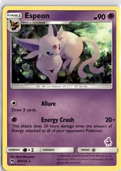 Espeon - 89/214 (Mewtwo Stamped) Promo Battle Academy 089/214 Pokemon Card TCG - Image 1