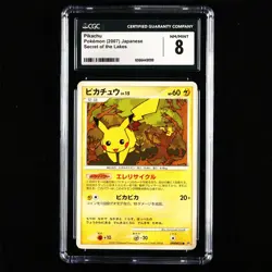 CGC NM/MINT 8 Nintendo 2007 Pokemon PTCG JPN . card- Pikachu - Image 1