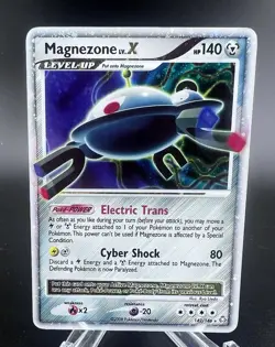 Pokemon TCG Legends Awakened Magnezone English Holo Card LV.X 142/146 LP/MP - Image 1