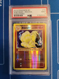 Pokemon Xy Evolutions Ninetales #15/108 Reverse Holo Psa 9 - Image 1