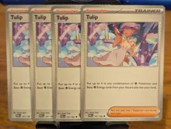 Pokemon TCG Paradox Rift Tulip 181/182 x4 Playset - Image 1