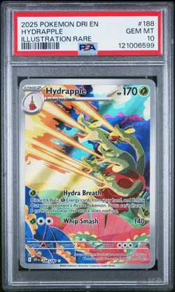 PSA 10 - 2025 POKEMON DRI EN-DESTINED RIVALS #188 HYDRAPPLE ILLUSTRATION RARE - Image 1