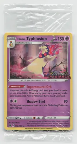 *Sealed* Pokemon TCG Hisuian Typhlosion Holo Astral Radiance Stamp Promo 052/189 - Image 1