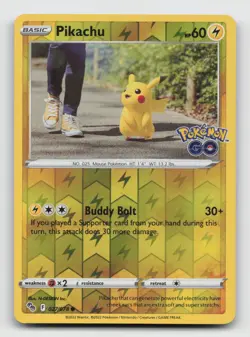 Pikachu 027/078 Reverse Holo - Pokemon GO - Near Mint - Image 1