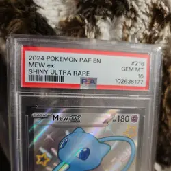 2024 POKEMON PAF EN-PALDEAN FATES SHINY ULTRA RARE #216 MEW EX PSA 10 - Image 3