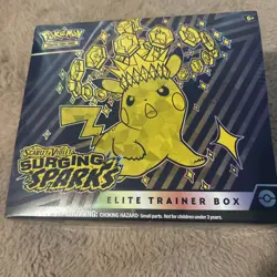 Pokemon TCG Scarlet & Violet SURGING SPARKS Elite Trainer Box FACTORY SEALED ETB - Image 1