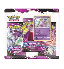 Pokemon TCG Sword & Shield Fusion Strike 3-Pack Blister Espeon SEALED - Image 1