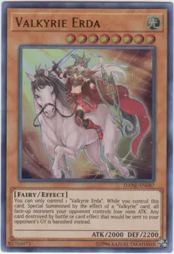 Yugioh! Valkyrie Erda - DANE-EN087 - Ultra Rare - Unlimited Edition Near Mint, E - Image 1